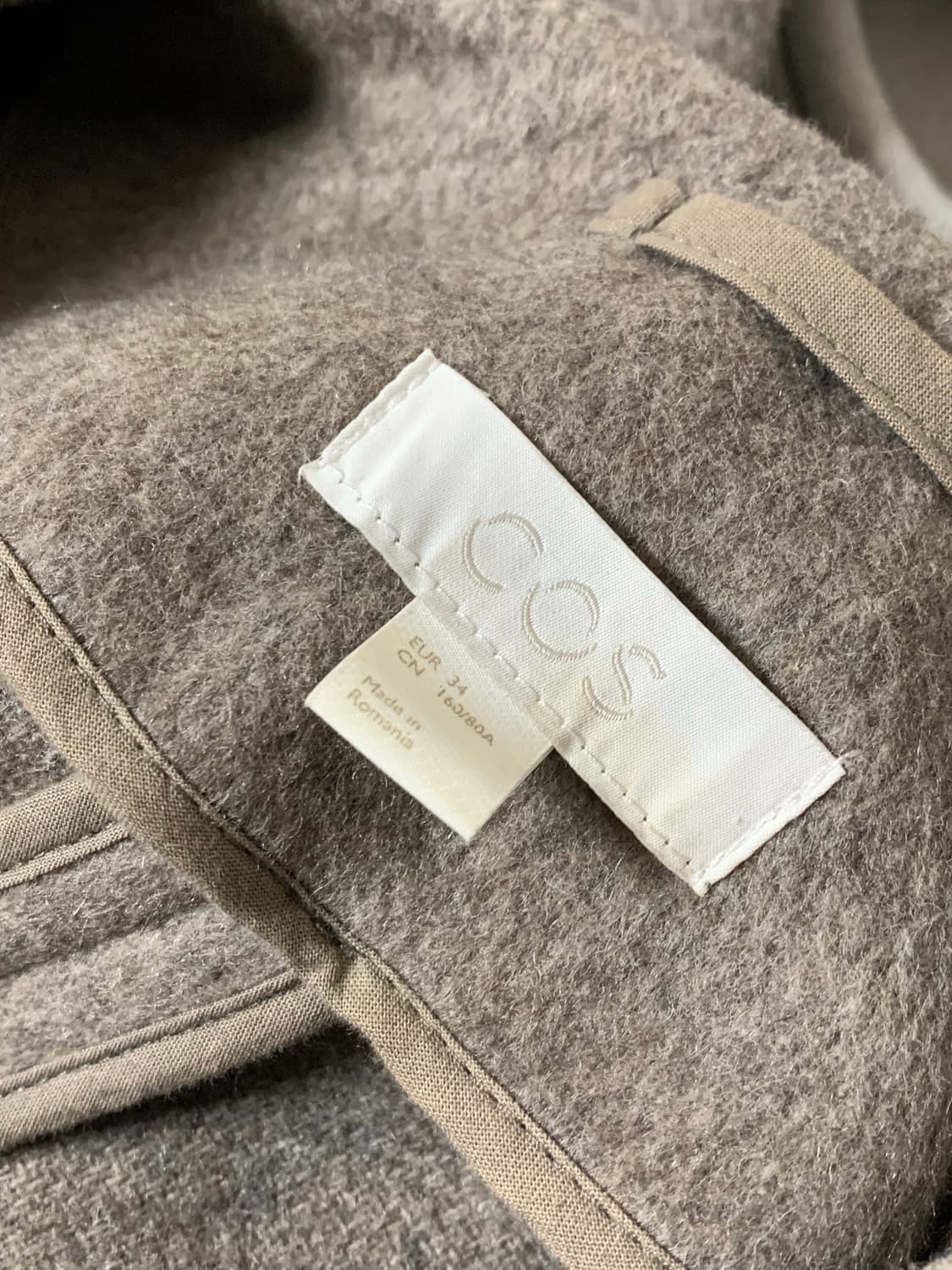 cos 코스 벨티드 울자켓 34사이즈 상품이미지5