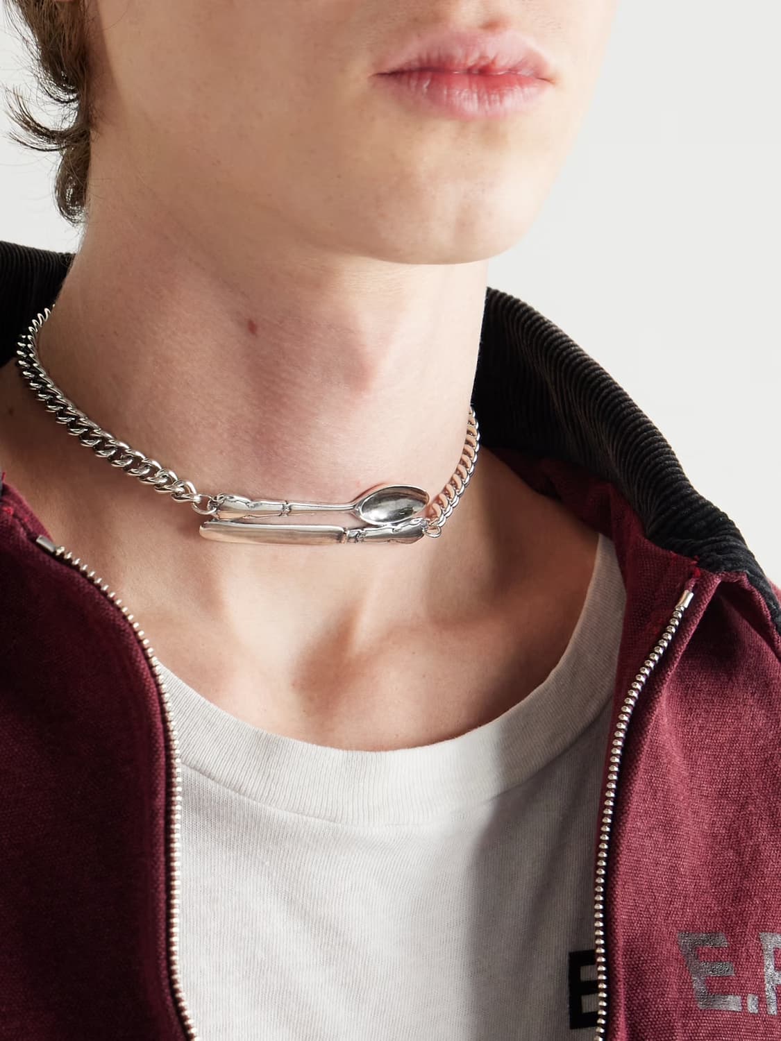 (ERD) Spoon and Knife Silver Necklace 상품이미지2