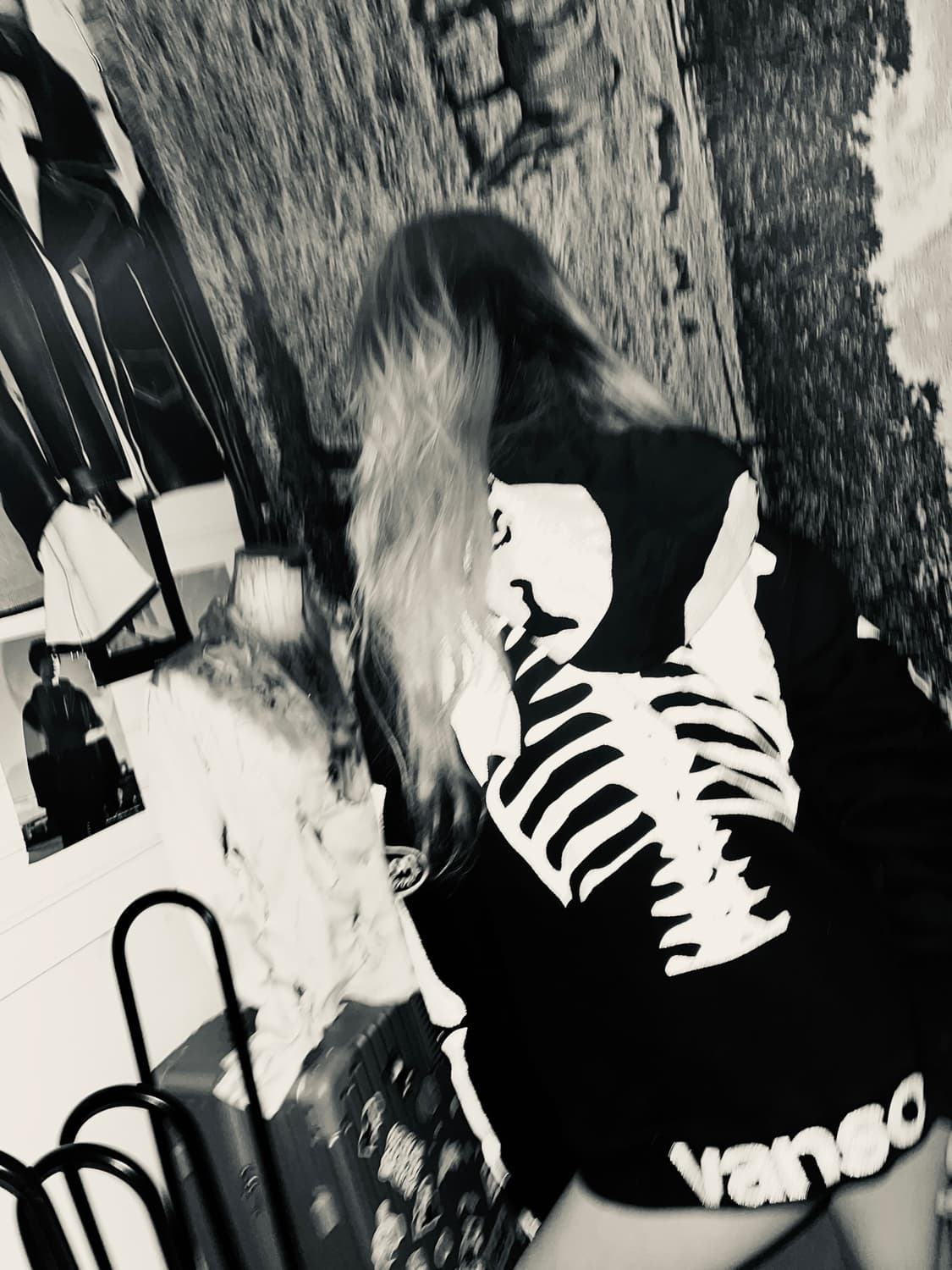 밴슨 오버핏 풀 아트워크 본 후드집업 상품이미지1