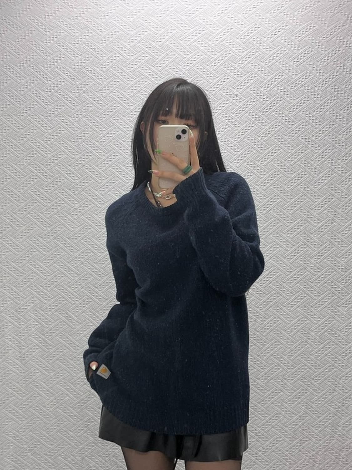 칼하트 WIP 앙글리스틱 빈티지 캐주얼 오버핏 울 니트 M C09336 상품이미지2