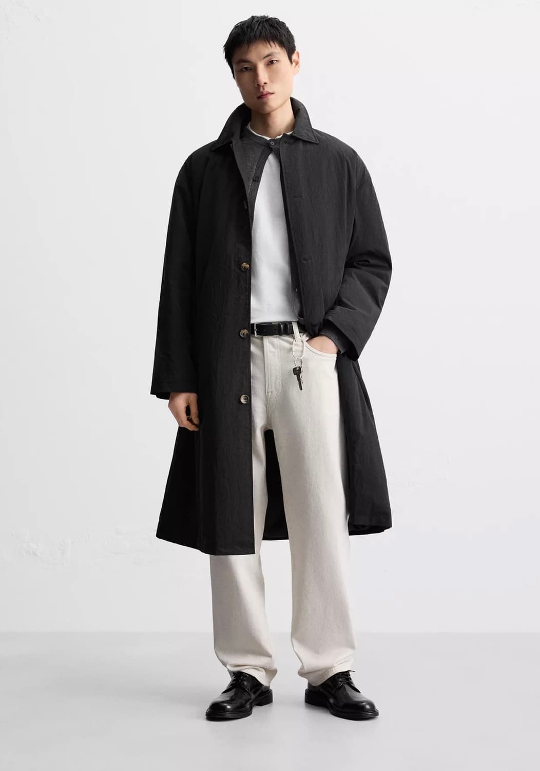 자라 블랙 릴렉스핏 트렌치코트 상품이미지1