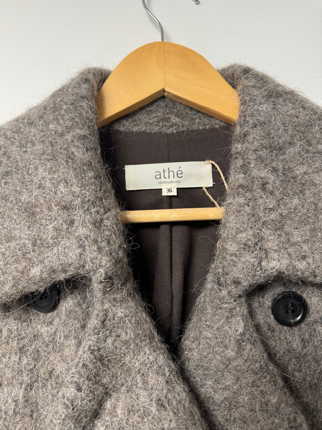 아떼바네사브루노 알파카 모헤어 오버핏 부클 더블 반코트 36 상품이미지3
