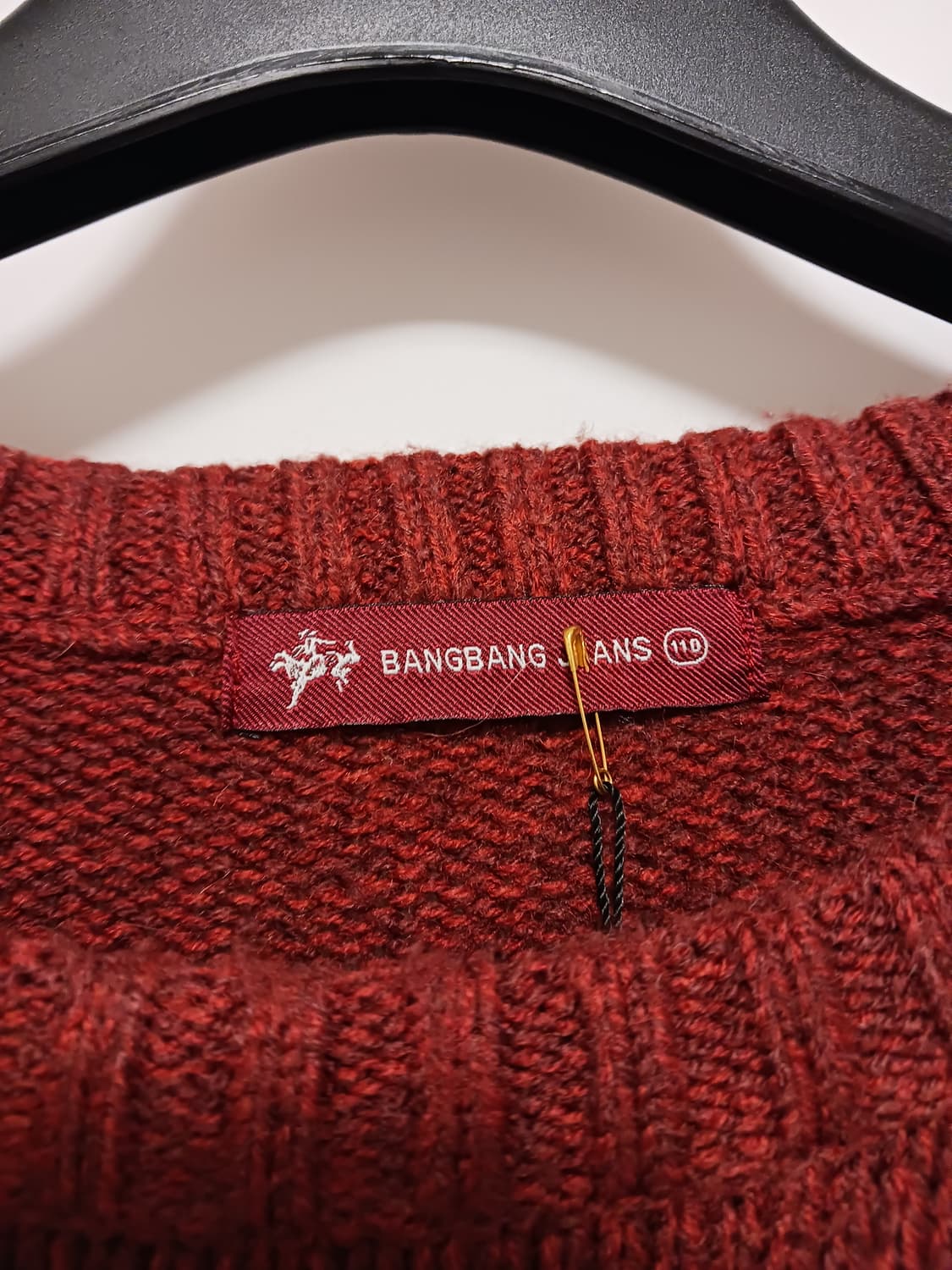 뱅뱅진 보카시레드 니트 상품이미지2