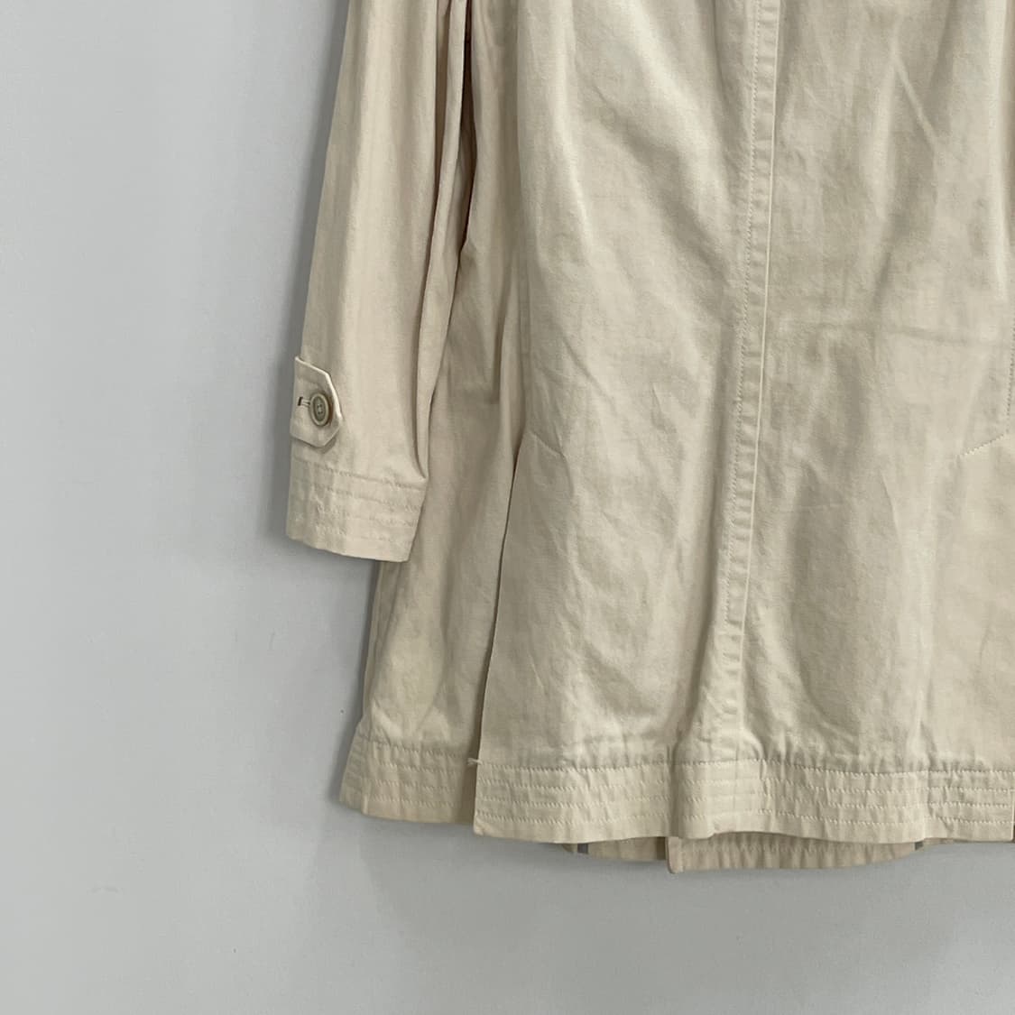 브루넬로 쿠치넬리 아이보리 코튼 더블 카 코트 상품이미지7