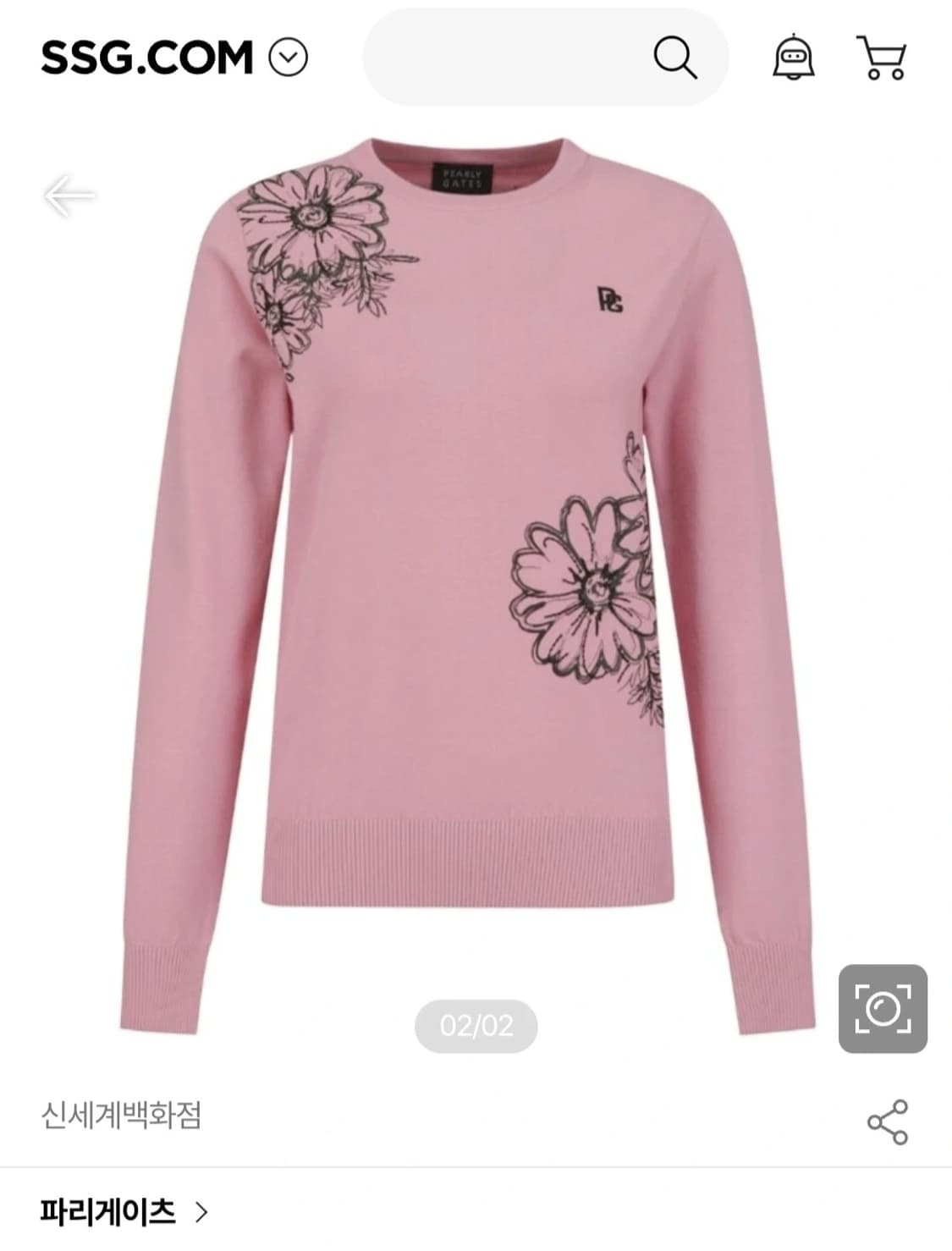 무배) 새상품) 파리게이츠 니트 티 스웨터 긴팔 골프 여성 골프웨어 니트 상품이미지4