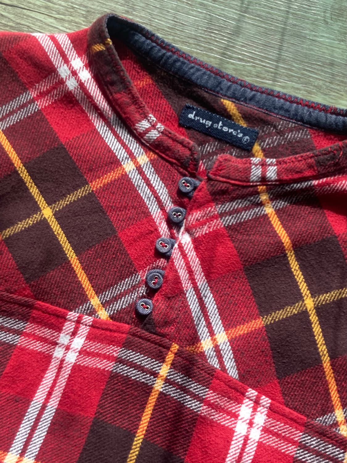 드럭 스토어즈 drug store's 하구미룩 모리걸 체크 패치 원피스  상품이미지3