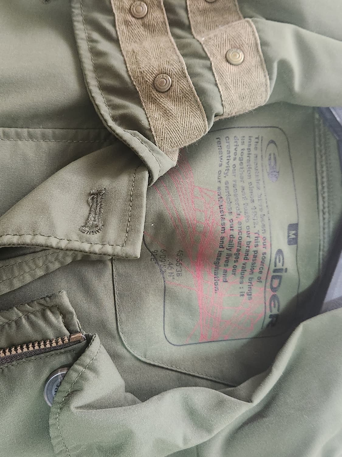  [정품] 아이더 아르겐 사파리 바람막이 자켓 (여성용 M, 카키) 상품이미지5