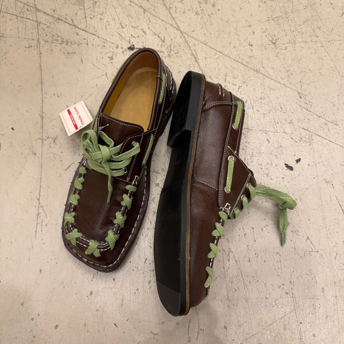 빈티지 캠퍼 에키 레이스업 브라운 레더 로퍼 U828 상품이미지2