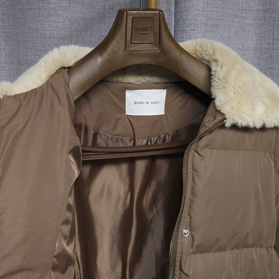 F ) 여성 에코퍼 카라 패딩점퍼 상품이미지4