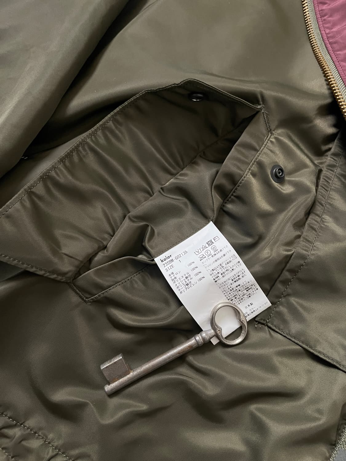 컬러 레이어드 집 후드 블루종 kolor 더블 집 파카  상품이미지7