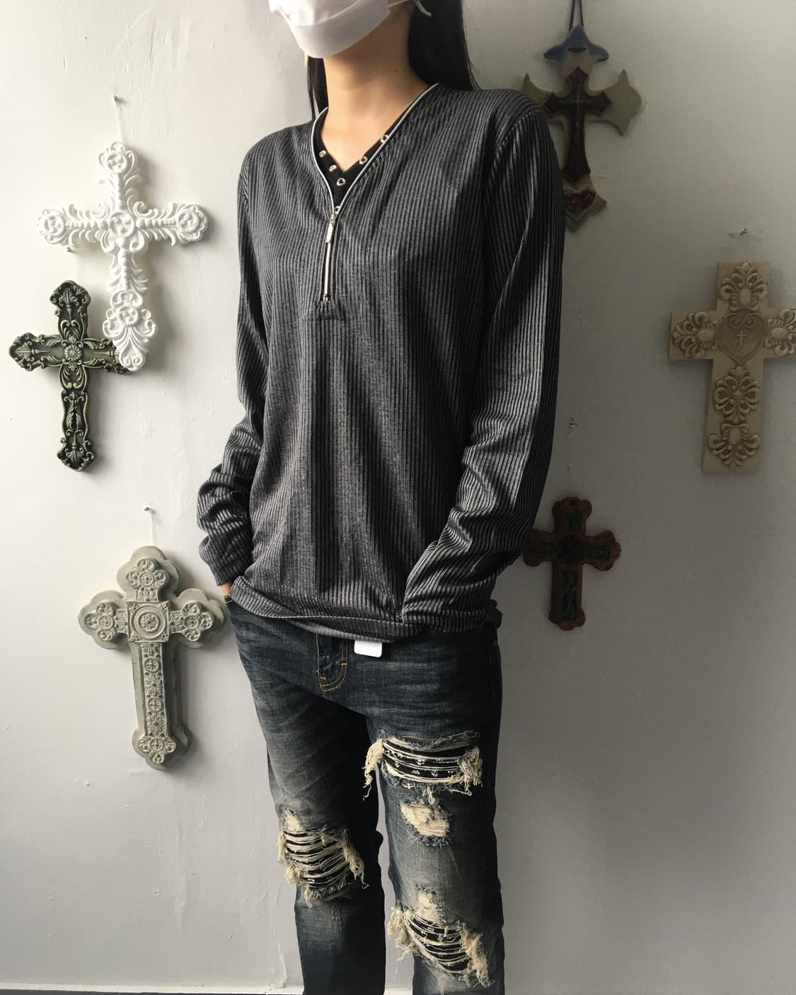 Ribbed layered sleeve 상품이미지5