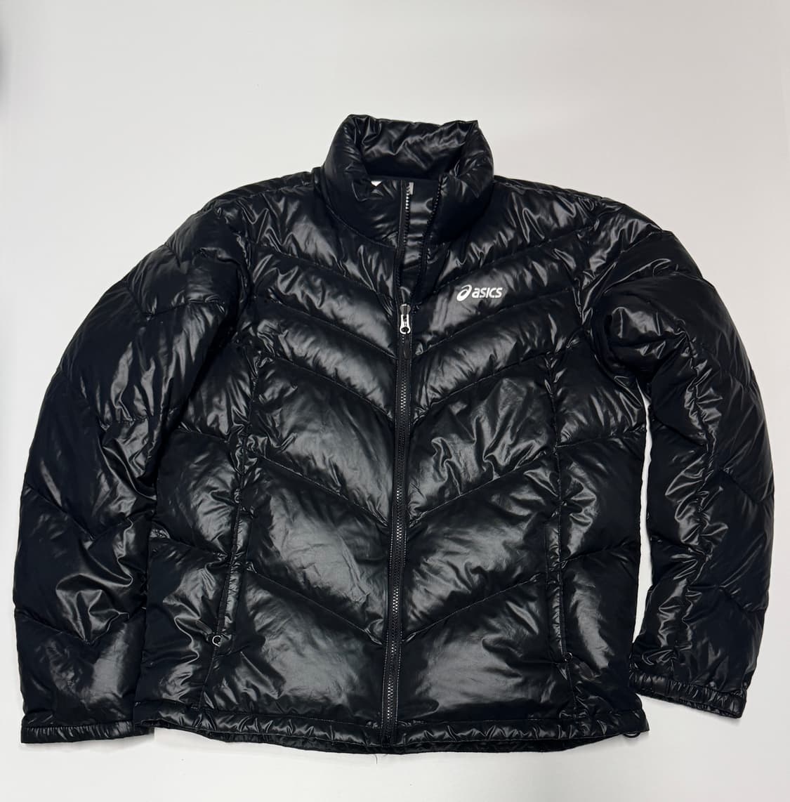 아식스 블랙 구스다운 경량 패딩 자켓 L 상품이미지1