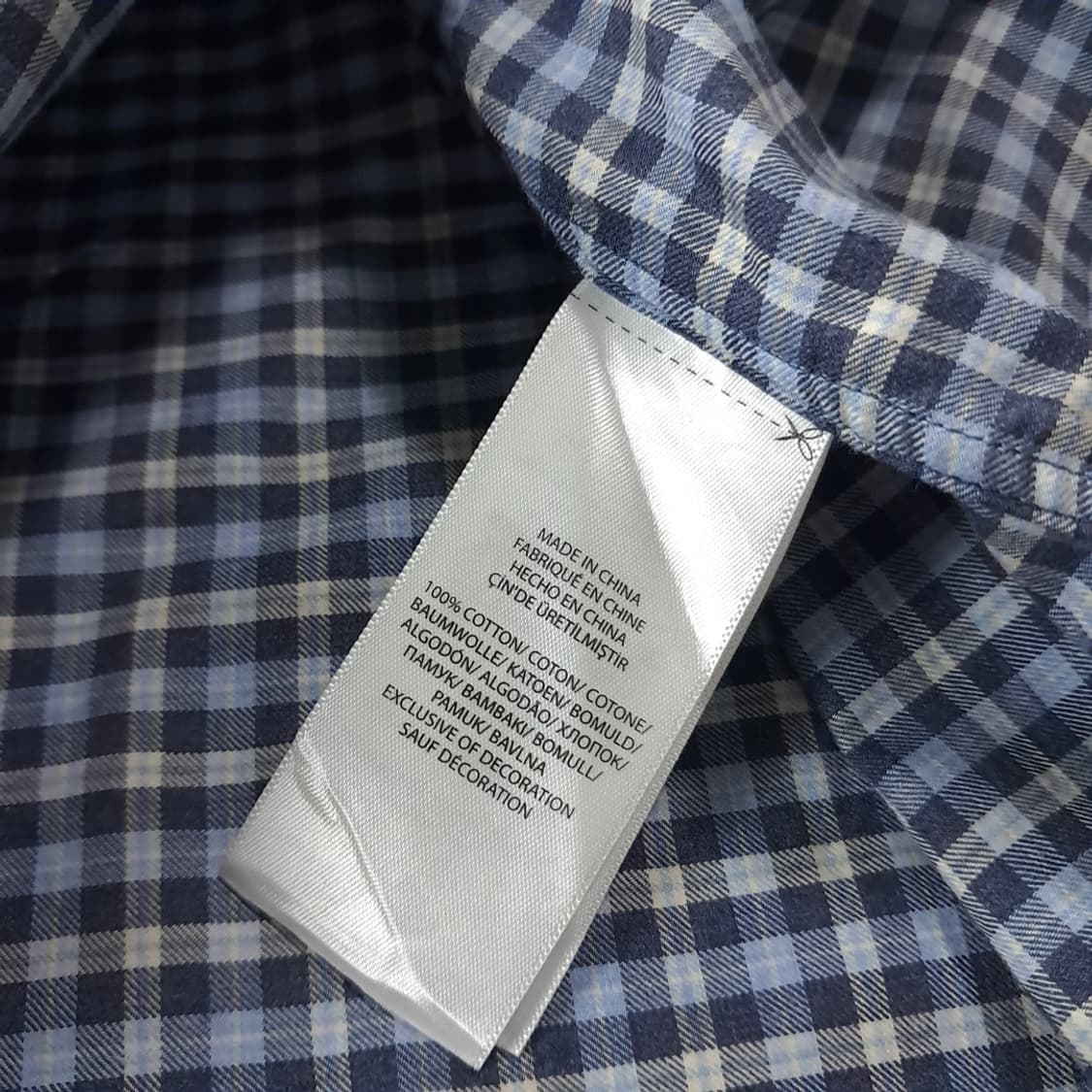 CK556 XL 폴로 네이비 마이크로 플레이드체크 셔츠 남방 상품이미지5