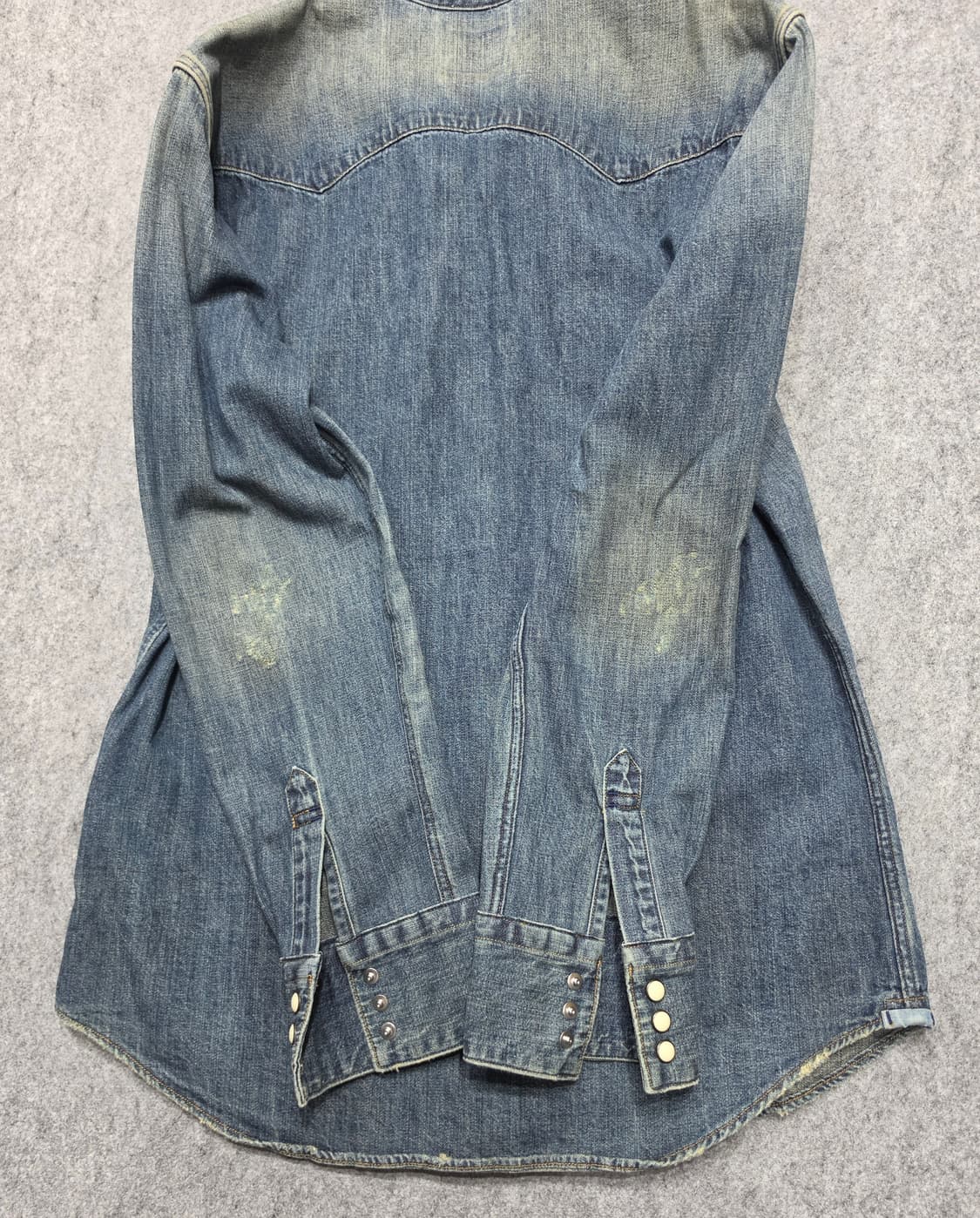 리바이스 웨스턴 투포켓 빈티지 슬림핏 데님 셔츠 청셔츠 M 상품이미지5