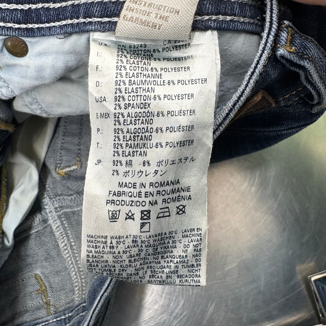 디젤 블루 데님 청바지 허리32in 상품이미지6