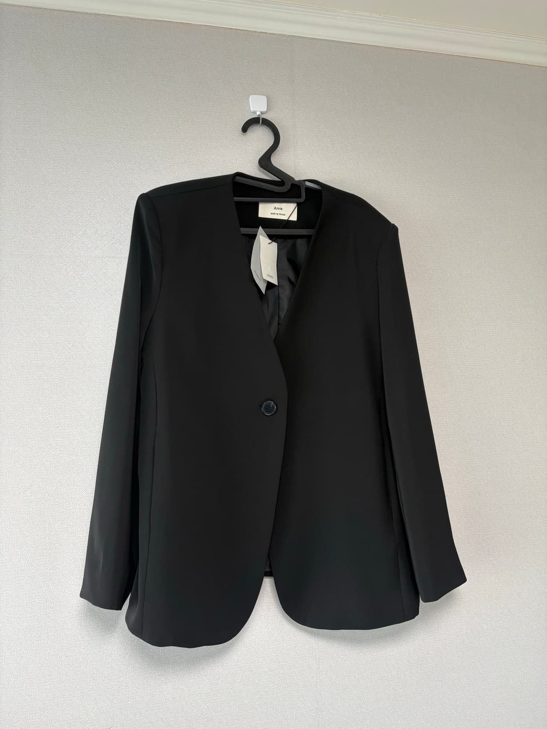 모아빈 아르테 arete 자켓 노카라자켓 블랙자켓 하객 상품이미지1