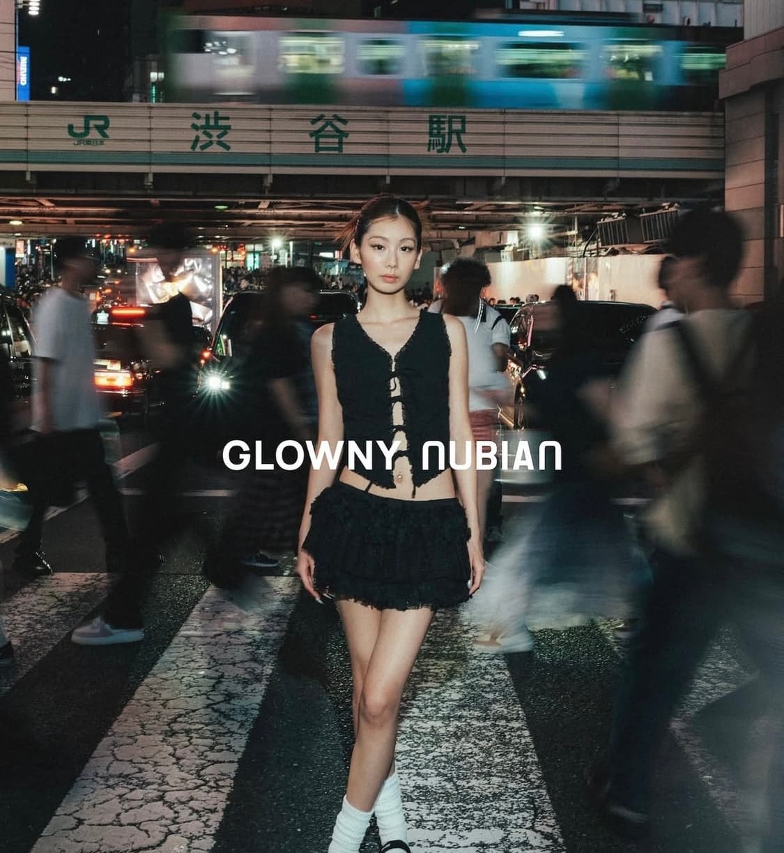 GLOWNY 글로니 걸프렌드 레이스 러플 미니 스커트 (BLACK) 상품이미지2
