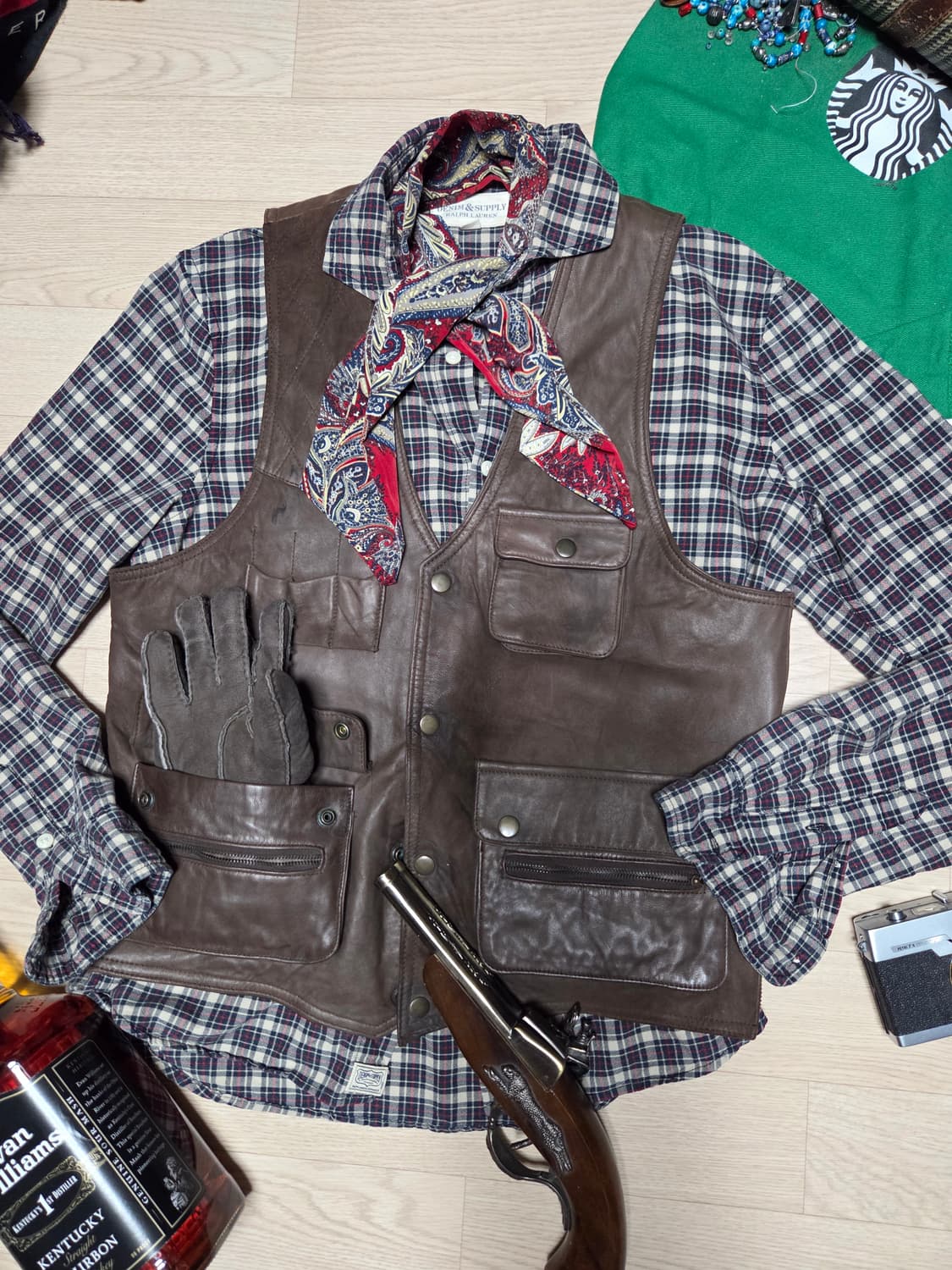 폴로 랄프로렌 스프레드 카라 체크 셔츠 남방  상품이미지5