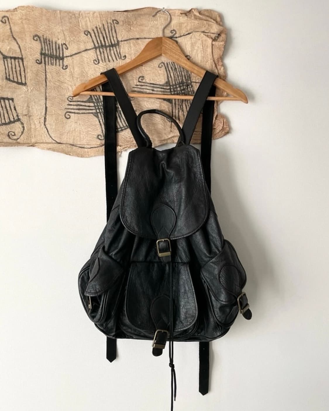 빈티지 레더 백팩 상품이미지1