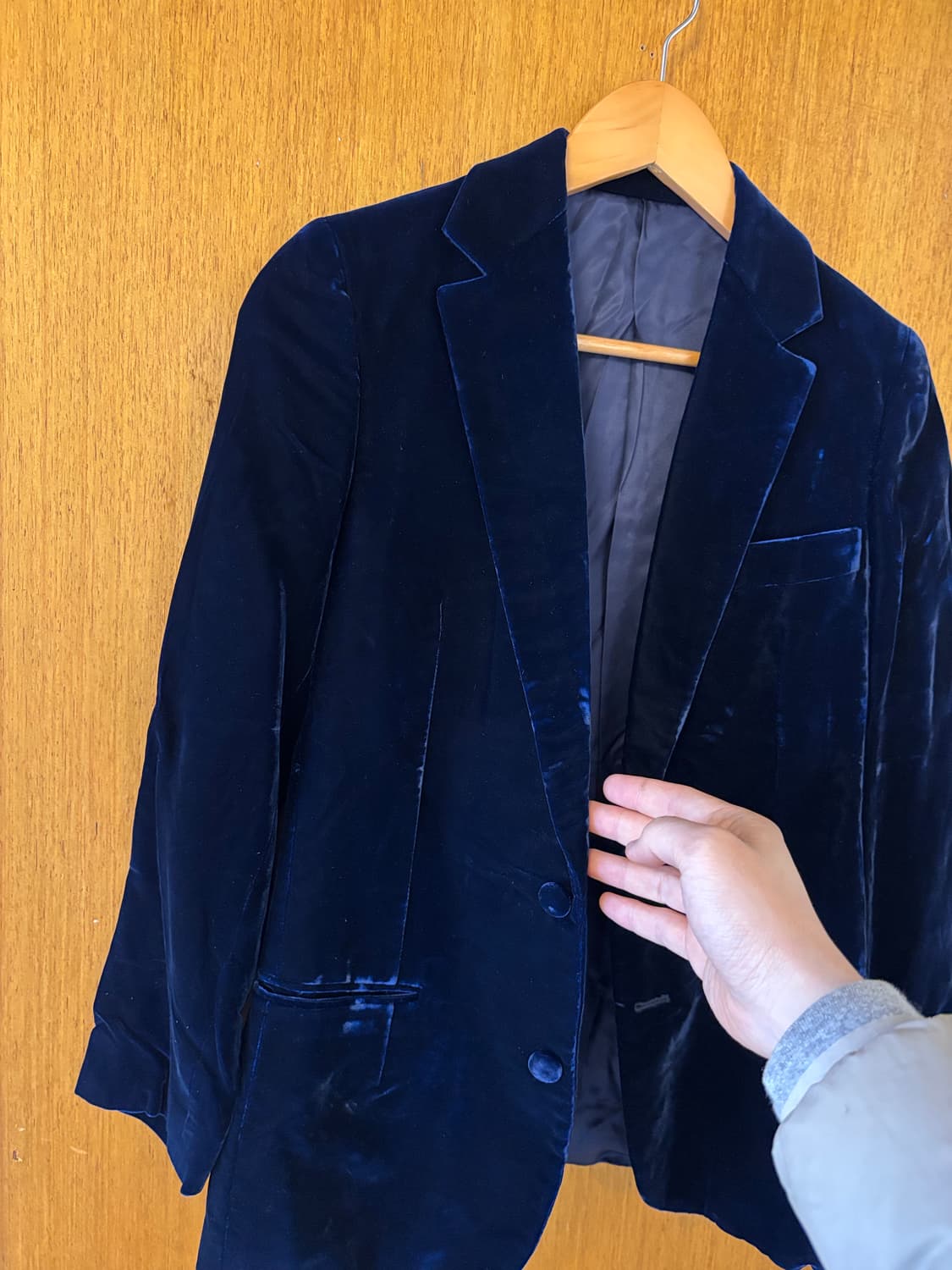 폴로 네이비 벨벳 여성용 블레이저 셋업 상품이미지2