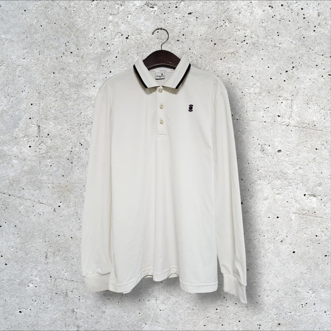 와이드앵글 긴팔 폴로티 아이보리 (95/M) 상품이미지1