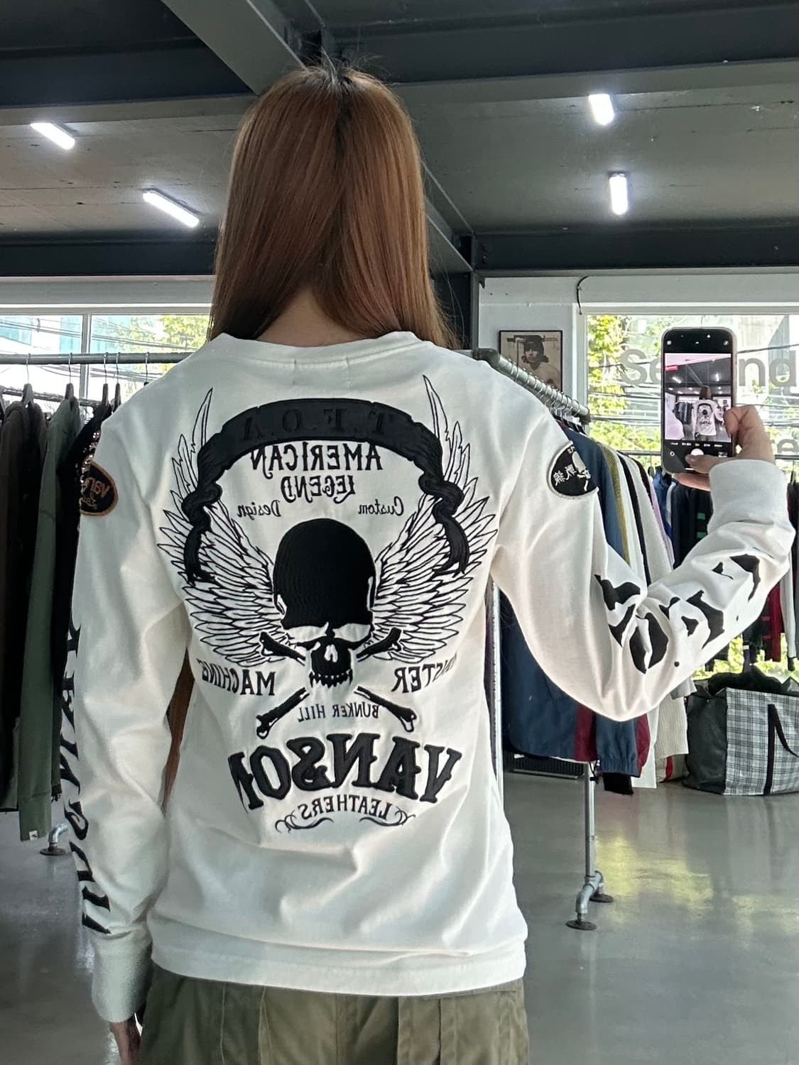 벤슨 x T.F.O.A 스컬윙 American 패치 롱슬리브 상품이미지1