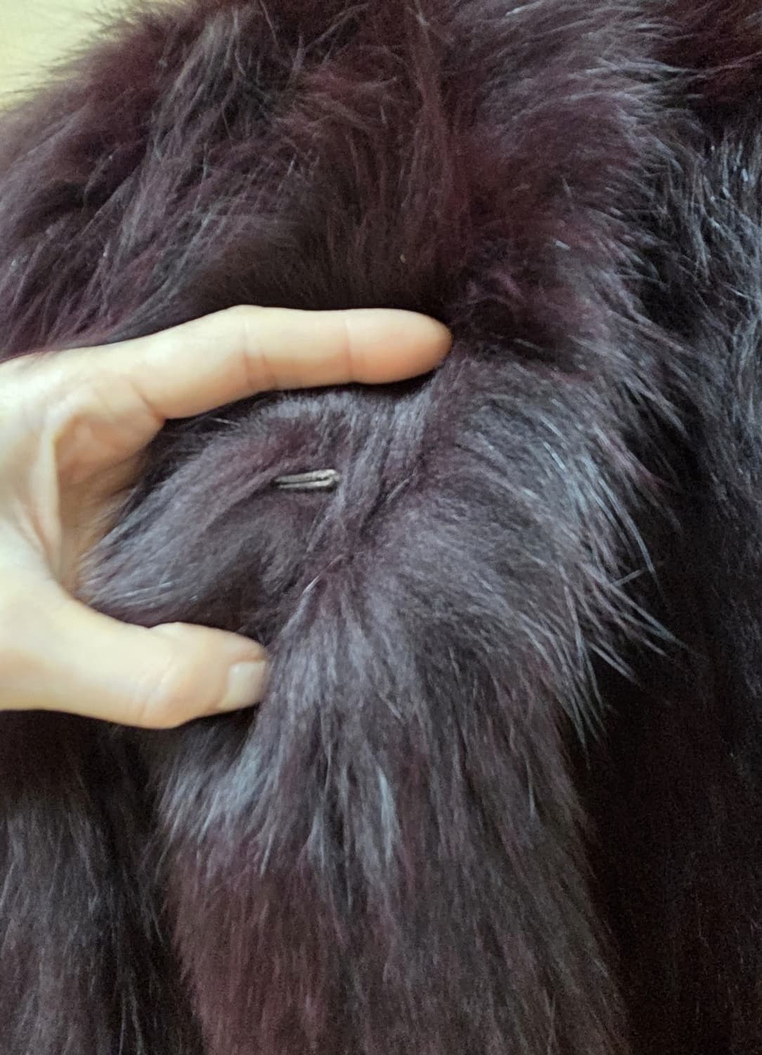 딥버건디 칼라 리얼 폭스퍼 니팅자켓/free사이즈 상품이미지4