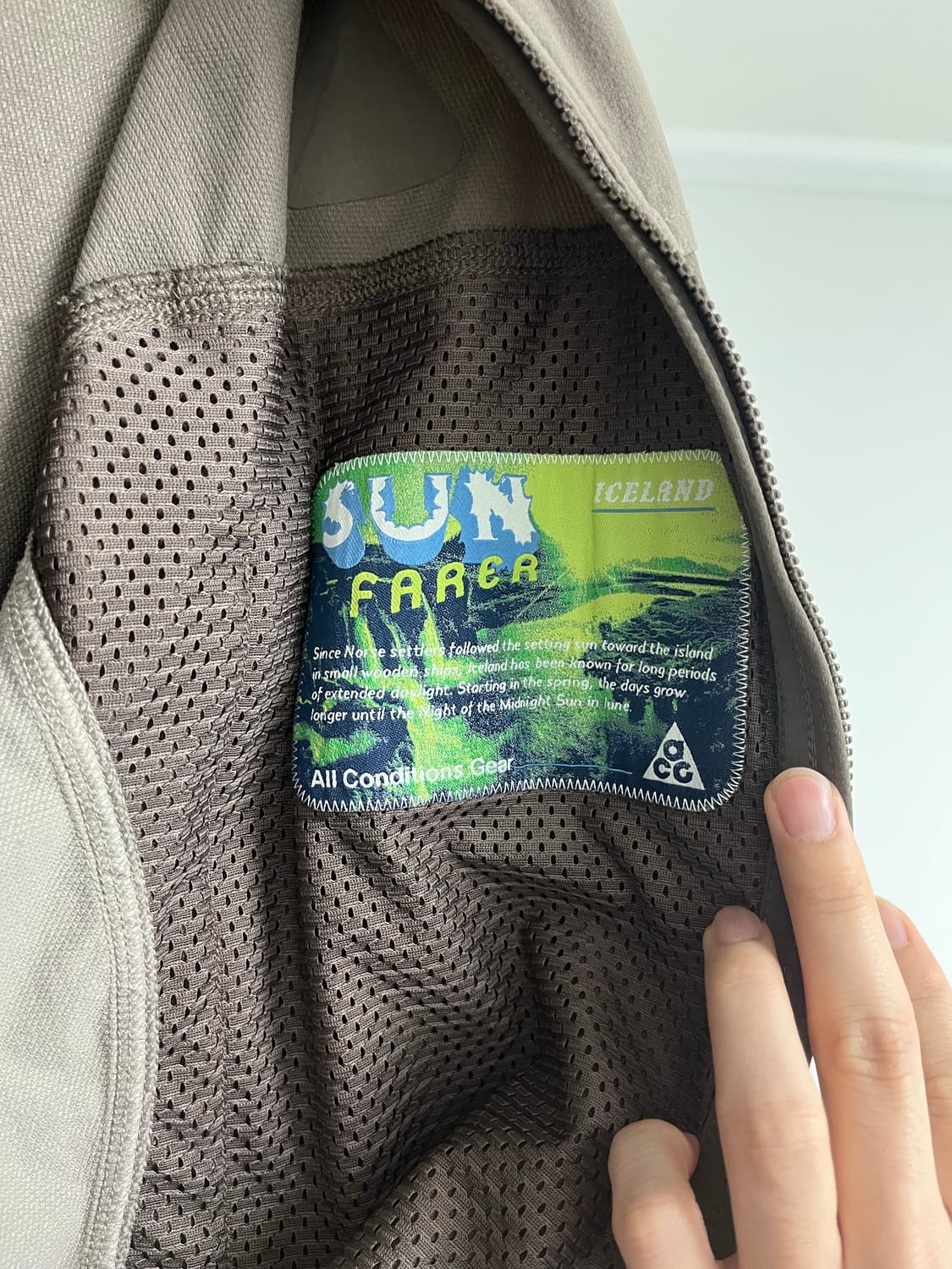 [M] 나이키 acg 썬페어러 자켓 아이언스톤 아시아 상품이미지6