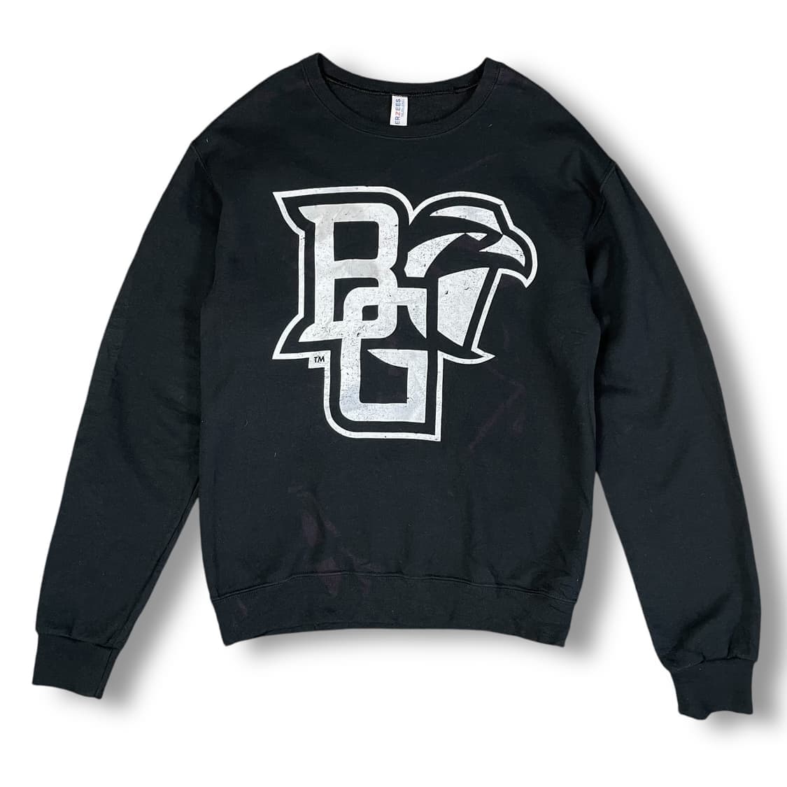 빈티지 블랙 프린팅 기모 맨투맨 스웻셔츠 S 상품이미지1