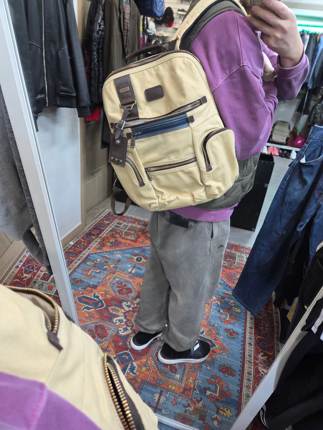 투미 녹스 백팩 베이지 캔버스 상품이미지10