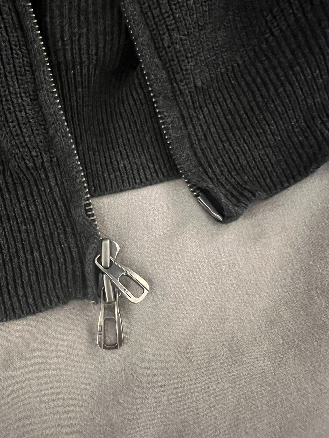 폴로 랄프로렌  차콜 2웨이 풀집업 니트 s 상품이미지10