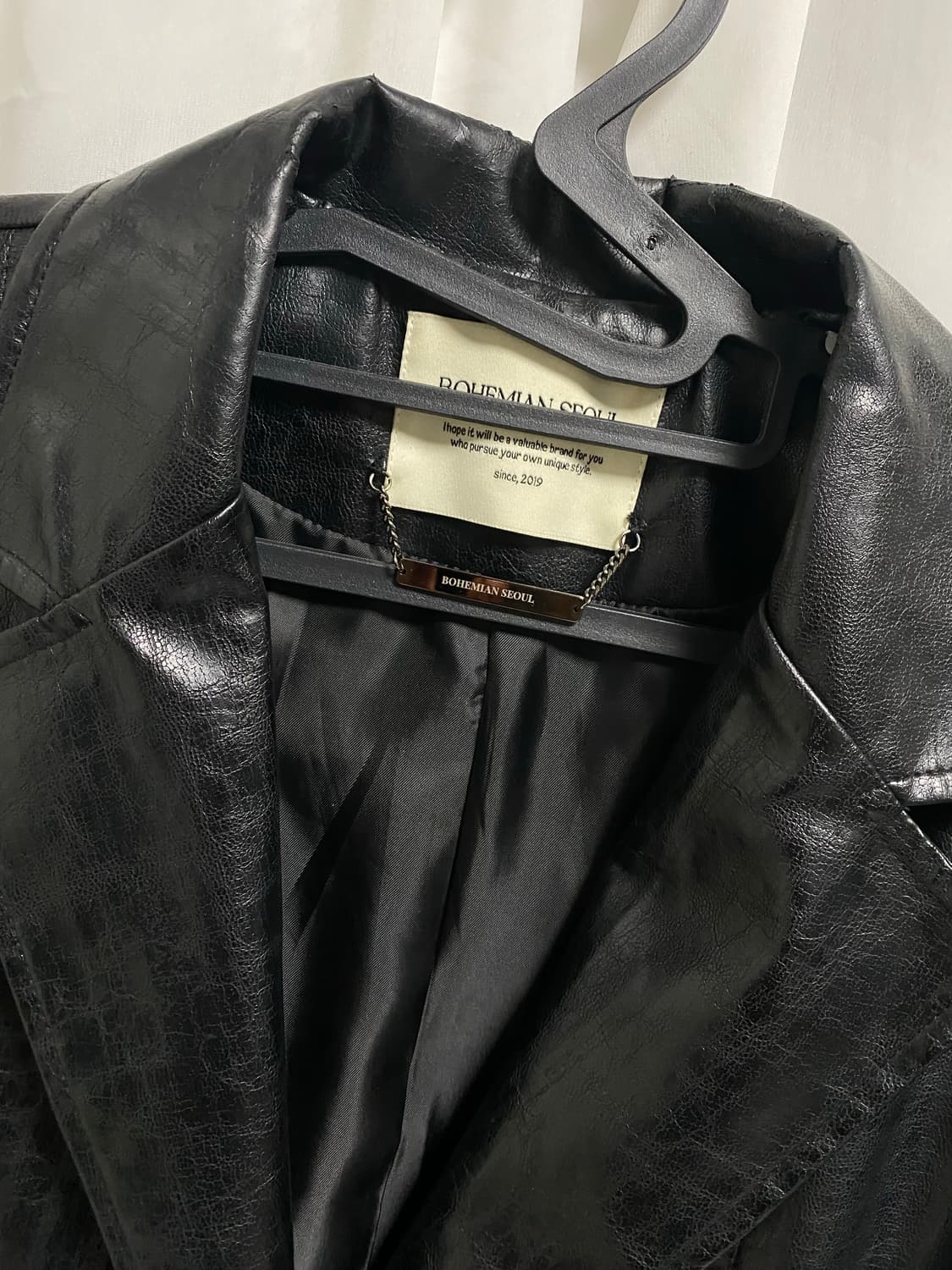 보헤미안서울 페이크 레더 자켓 보헴서  상품이미지1