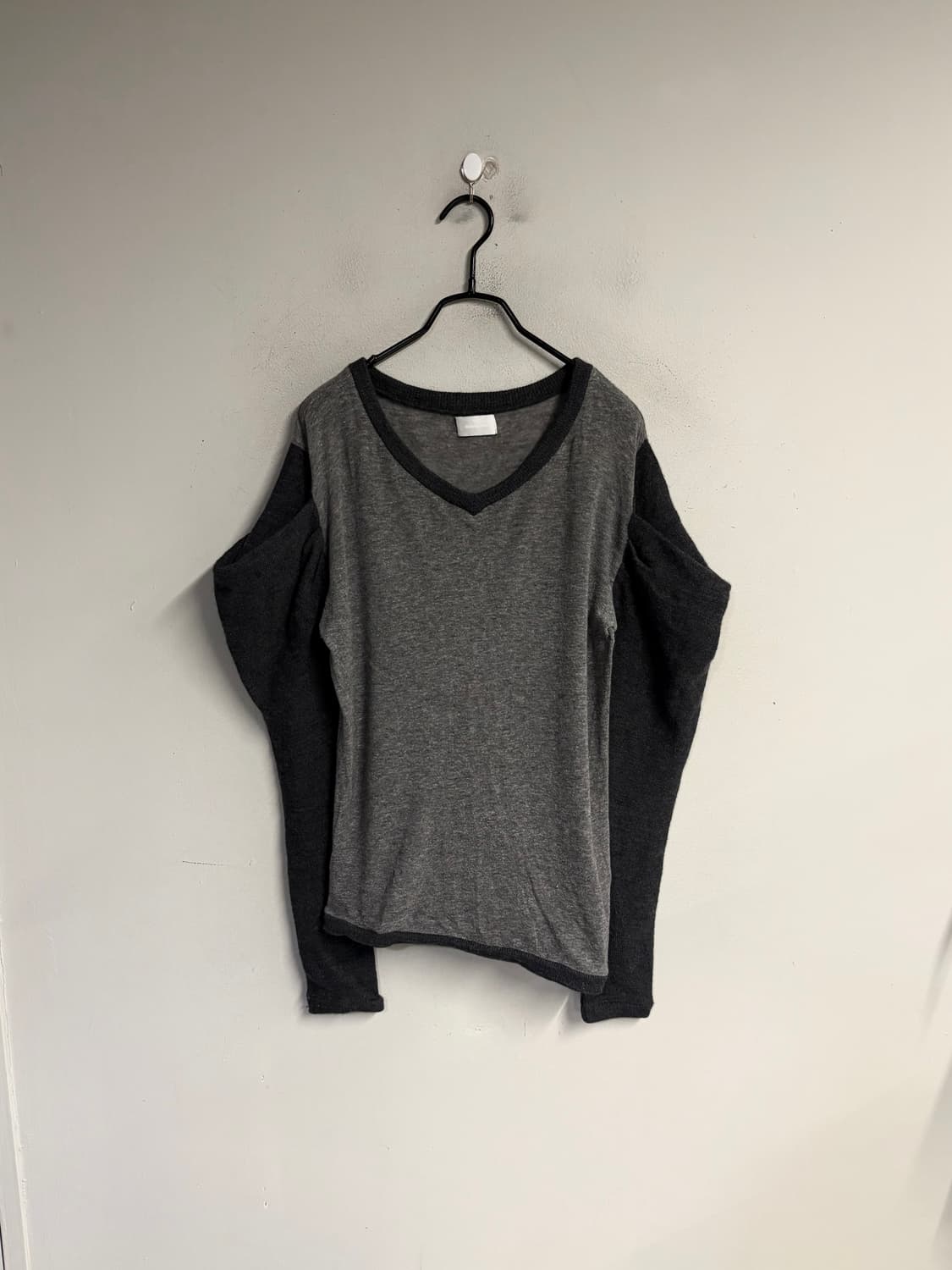 MIHARA YASUHIRO cut out sleeve tee  상품이미지2