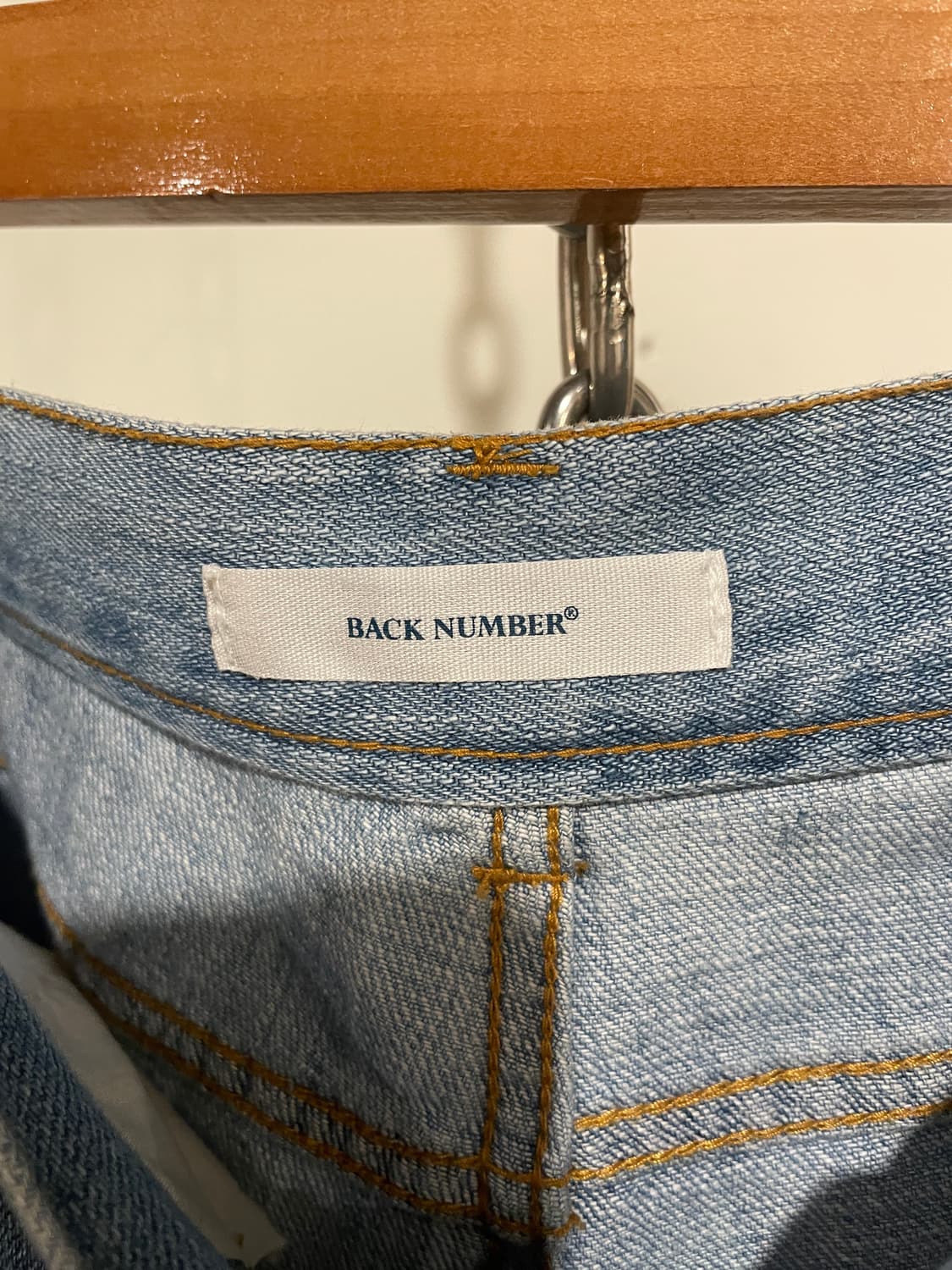 오버핏 스트레이트 연청 데님팬츠 상품이미지5