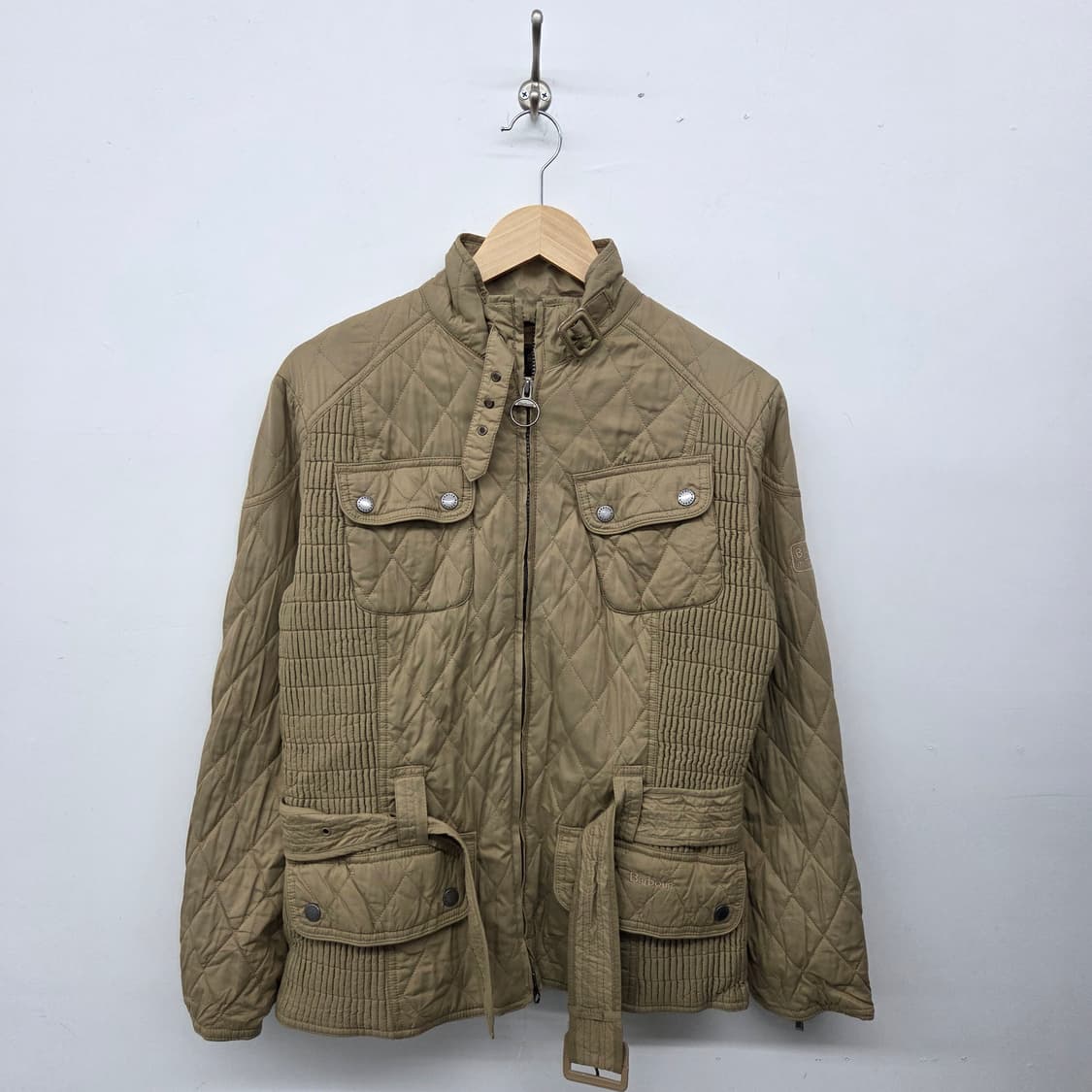 바버 퀼팅 벨티드 자켓 남m 상품이미지1