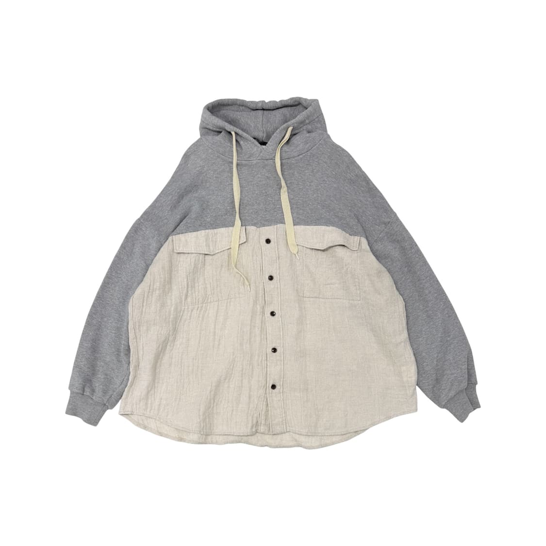 Gomme shirt mixed hoodie 상품이미지1