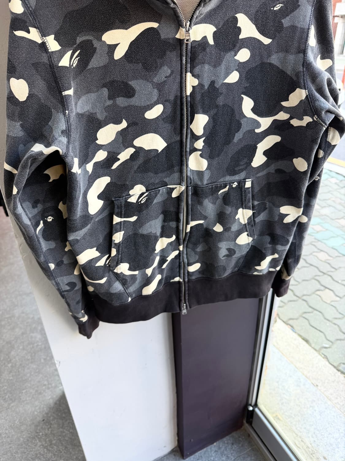 L/ 베이프 시티카모 샤크 후드 풀집업 상품이미지5