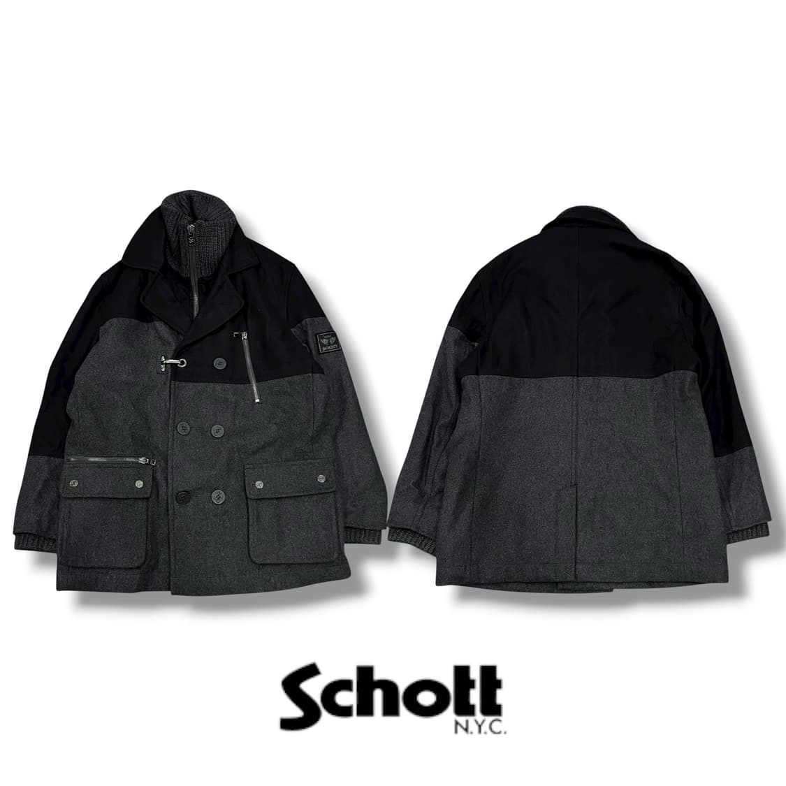 쇼트 하이넥 울 더블코트 s08568 상품이미지1