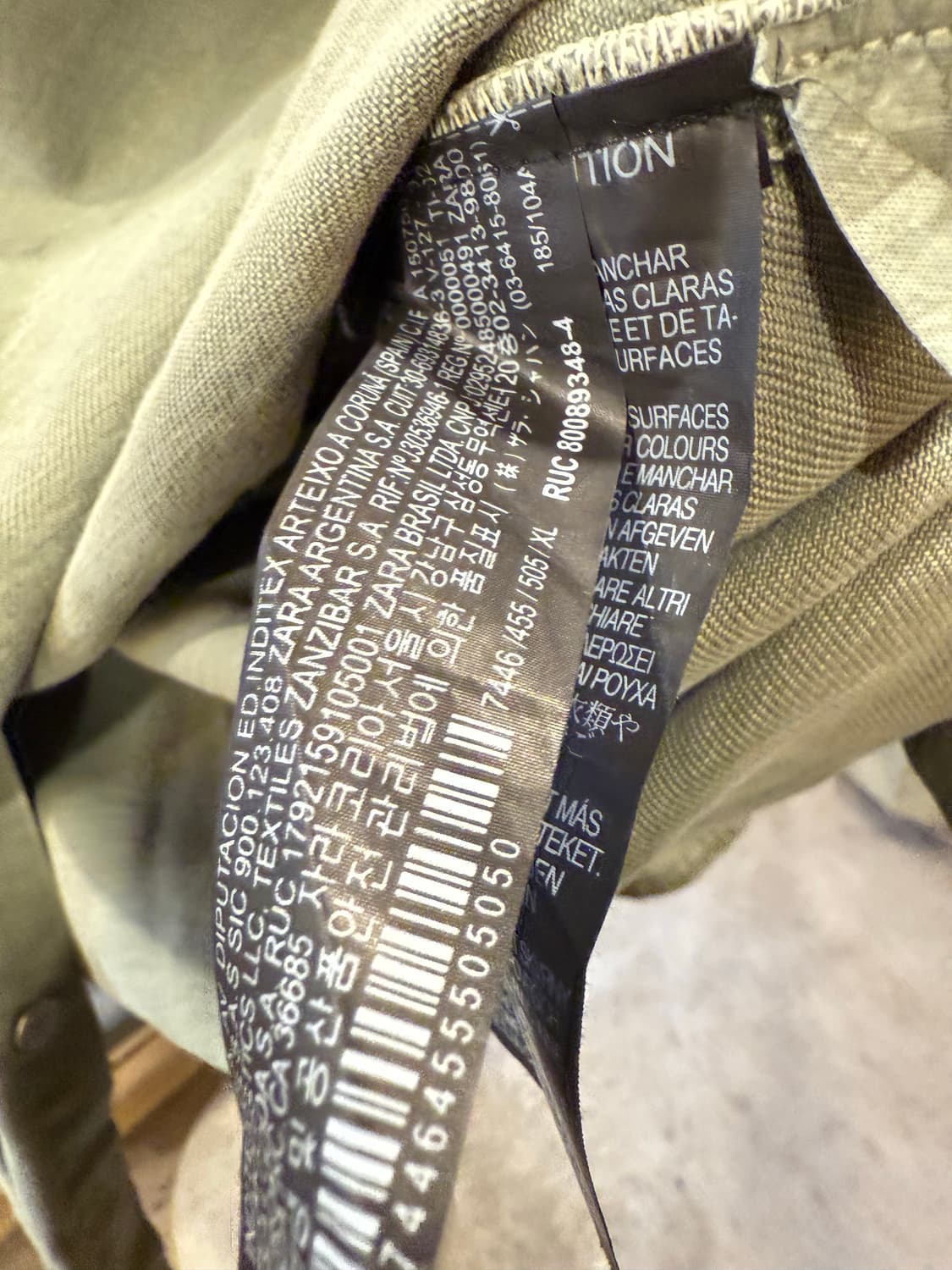 자라 워시드 캔버스 오버셔츠 재킷 상품이미지3