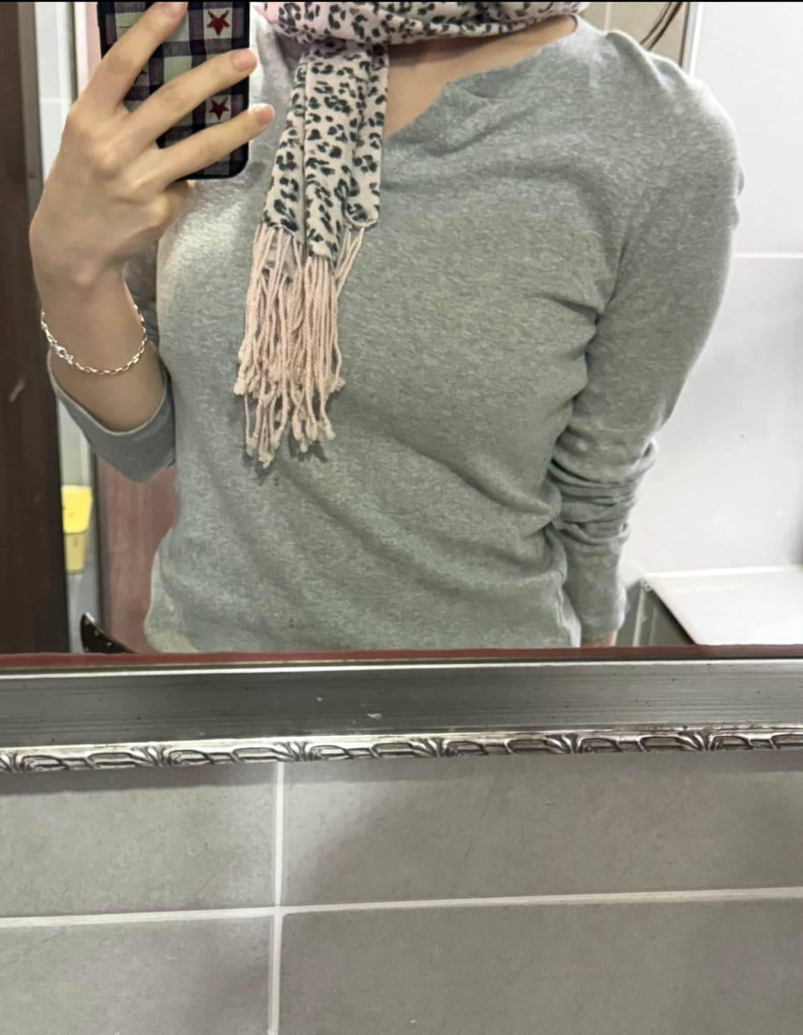 대장급 핑크 호피 목도리  상품이미지3