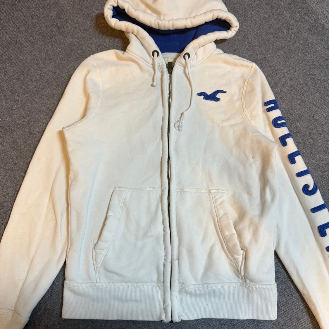 홀리스터 화이트 후드집업 L 상품이미지2