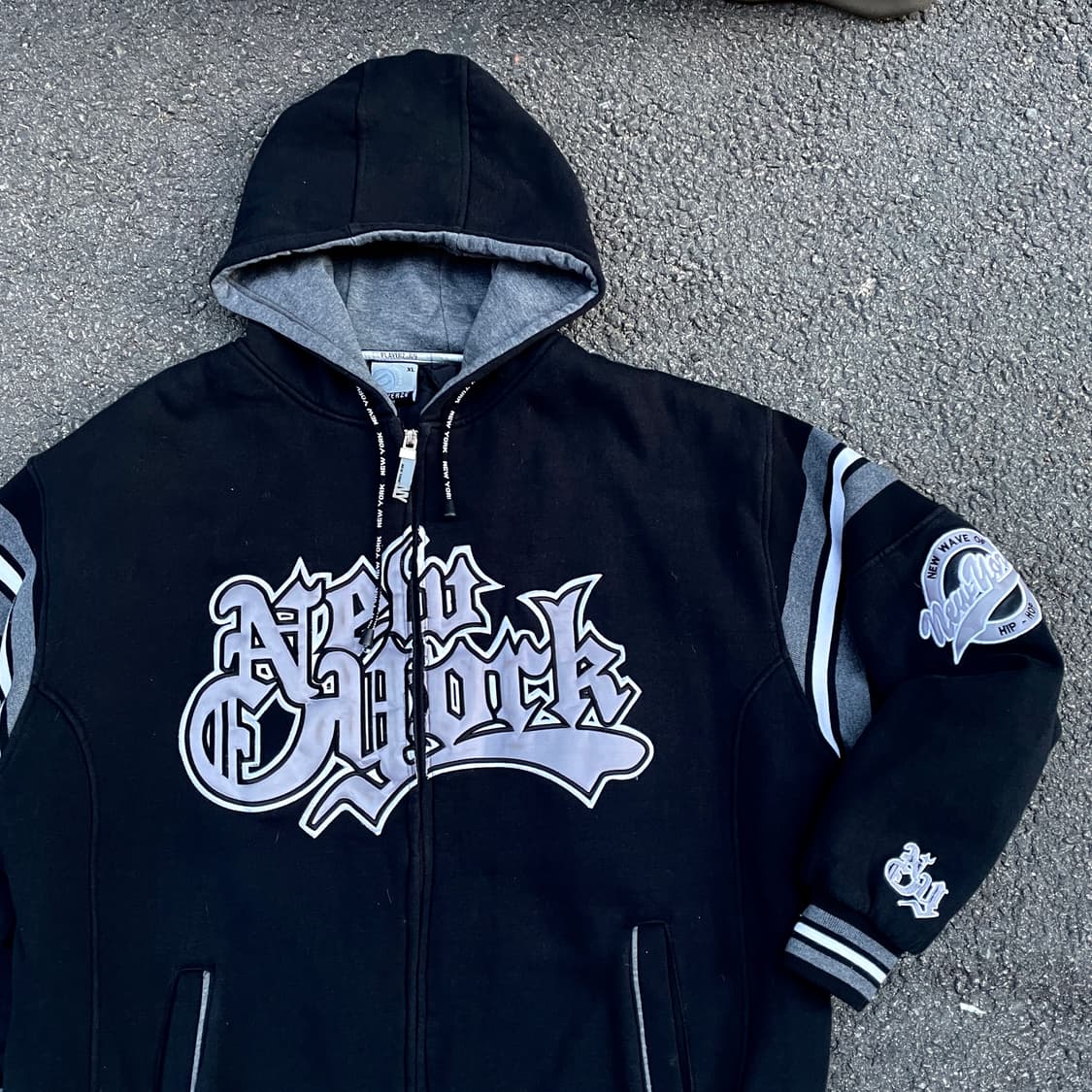 90s 플레이어즈 월드 와이드 사우스 올드스쿨 사이드 후드 집업 XXL 상품이미지2