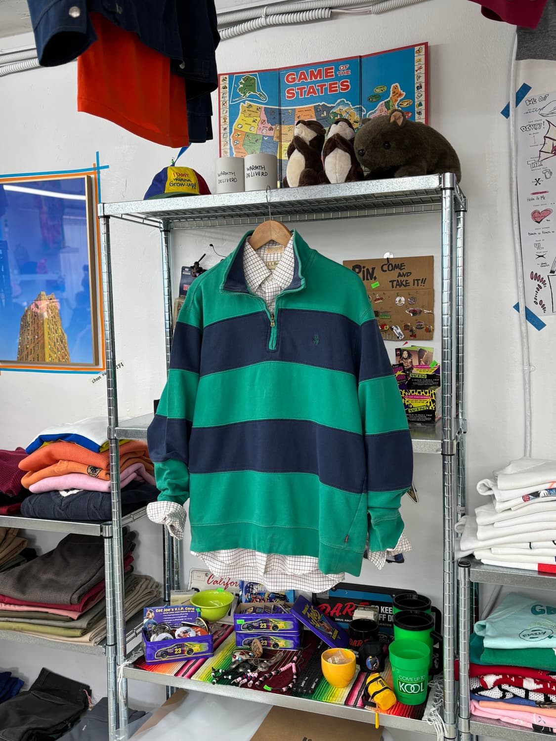 IZOD 1/4 Zip Stripe Pullover 상품이미지1