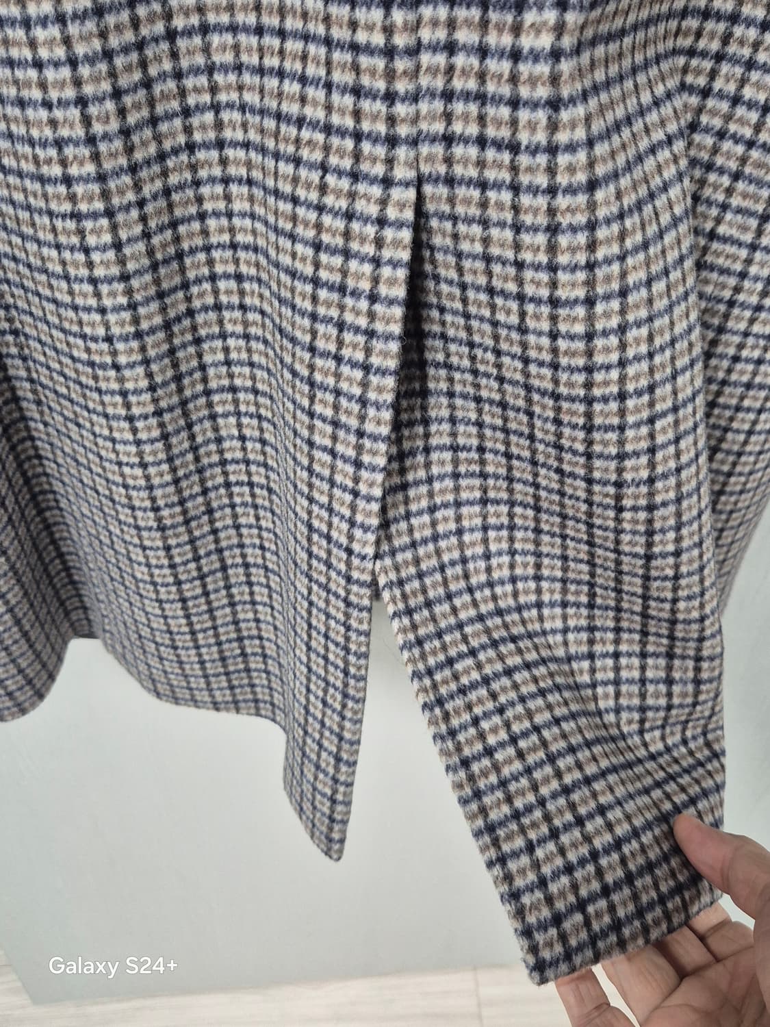 올젠 체크 캐시미어 코트 100 (상태최상) 상품이미지5