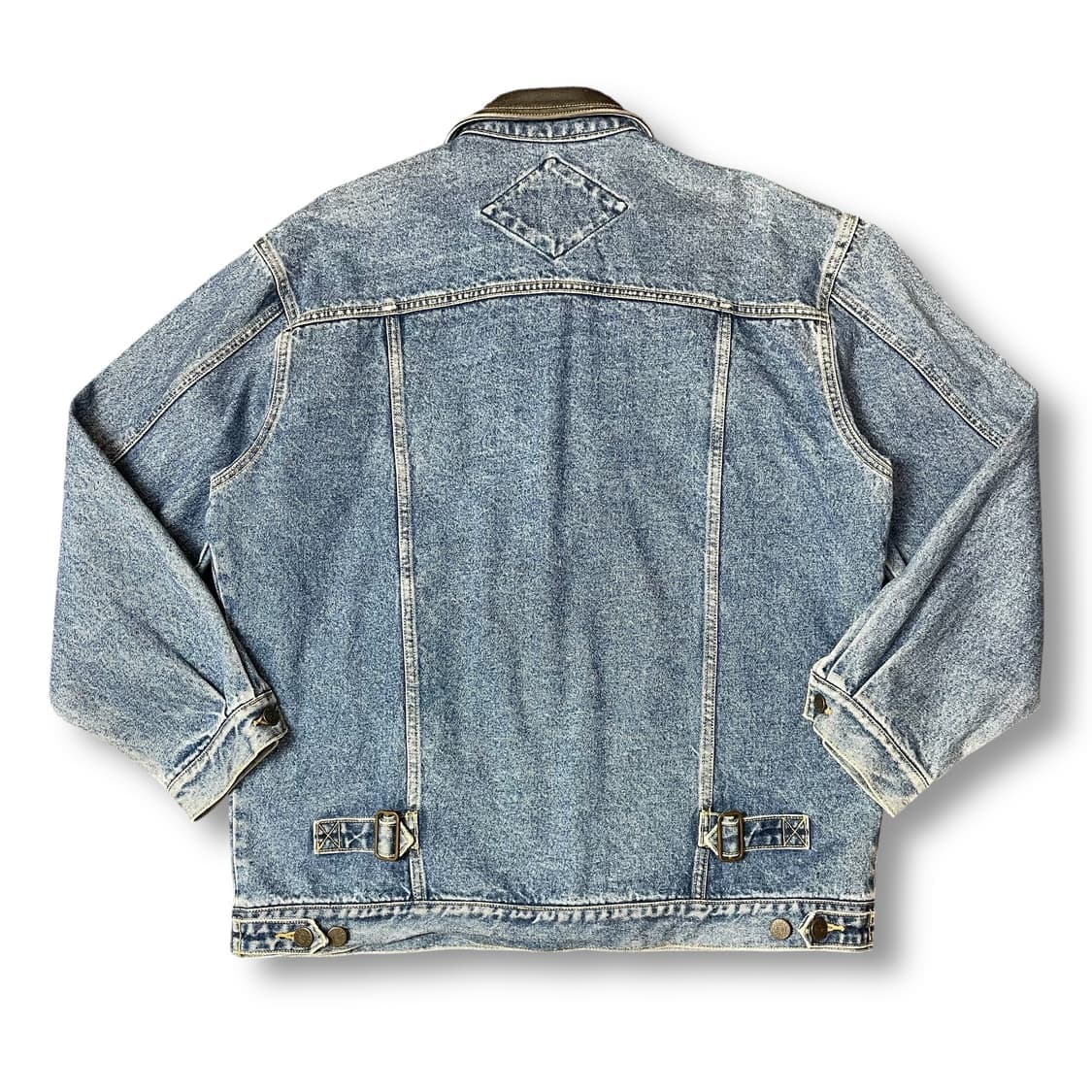 SECEDO 레더카라 데님 트러커 자켓 L 상품이미지2