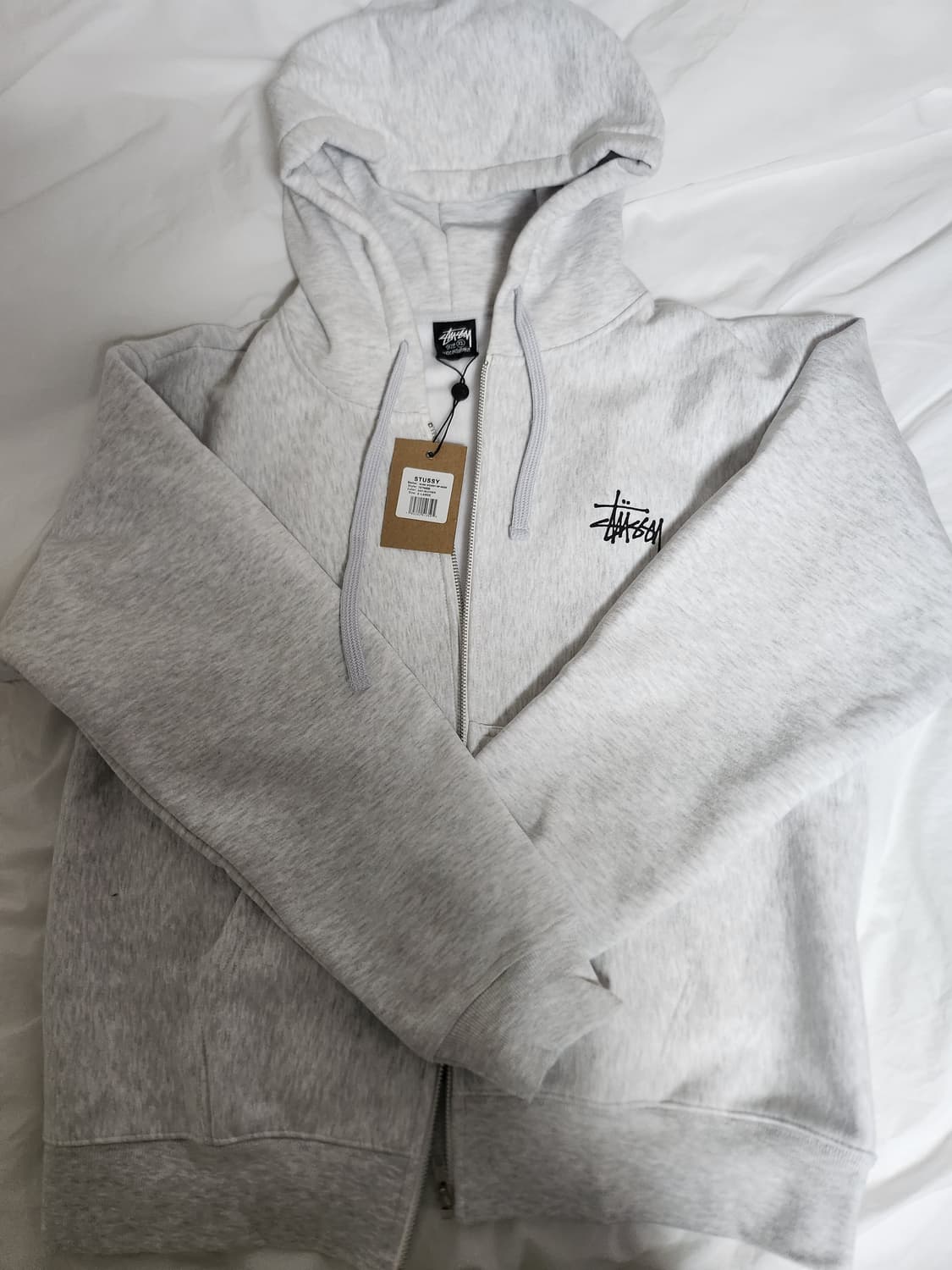 스투시 기모 애쉬 그레이 집업 상품이미지1