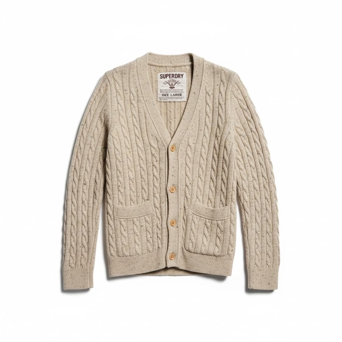 Superdry 케이블 니트 가디건 L 상품이미지1