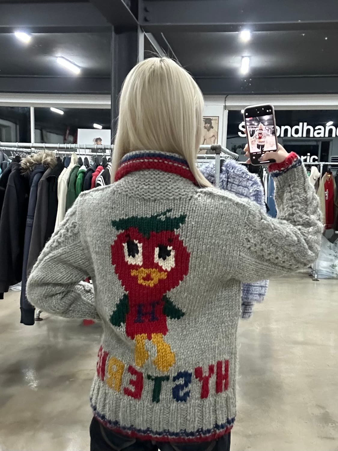 히스테릭 글래머 헤비 울 코위찬 스웨터 상품이미지2