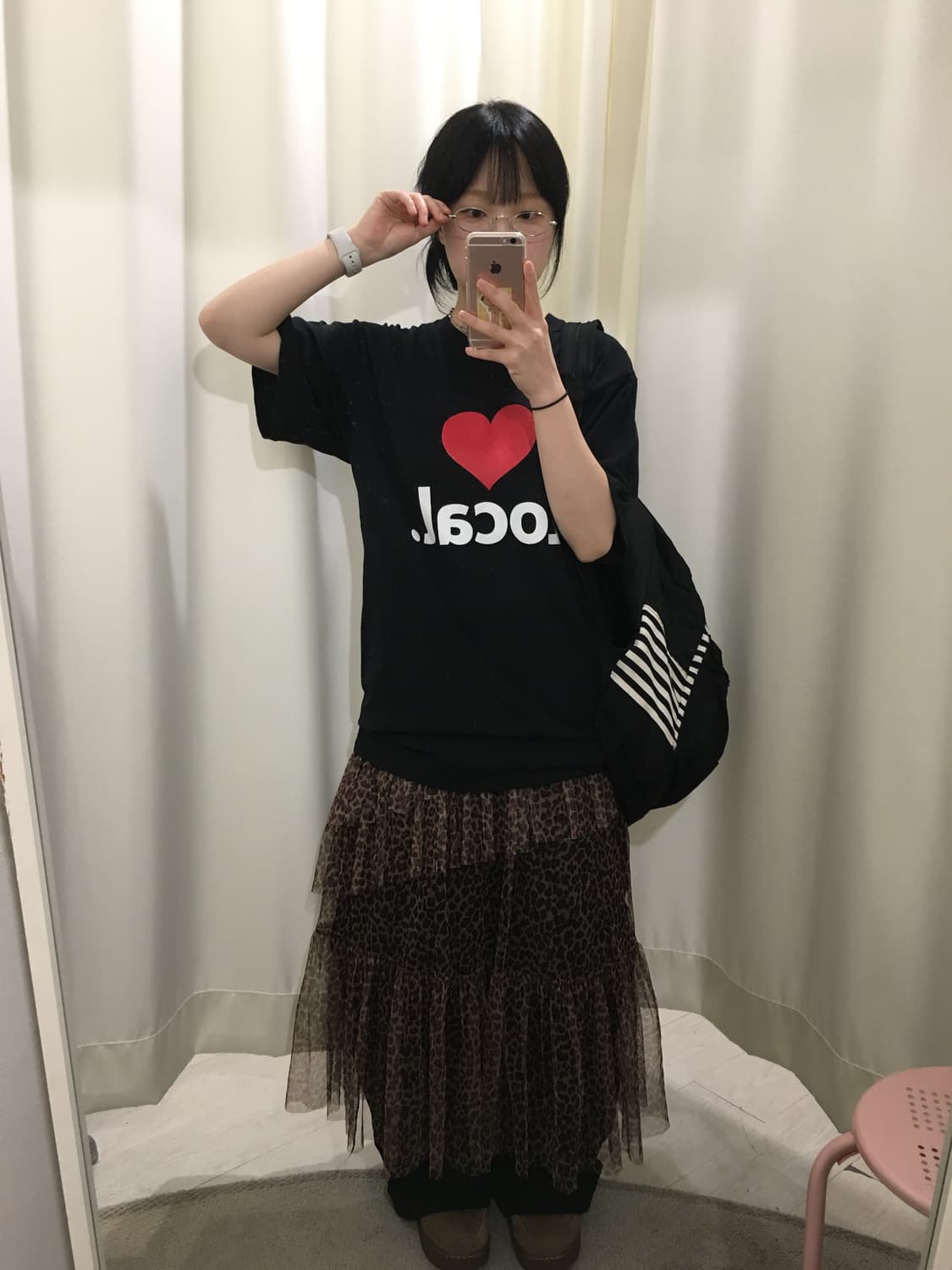 호피 레이어드 시스루 캉캉 스커트 상품이미지2
