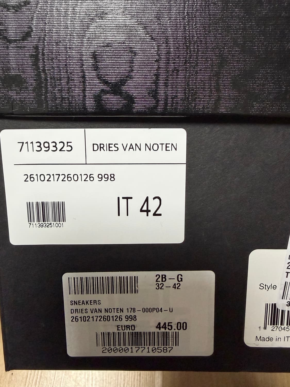 드리스 반 노튼 스니커즈 블랙/화이트 상품이미지2